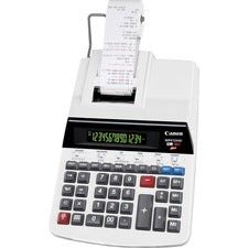 Canon MP41DHIII Heavy-duty Printing Calculator - Dual Color Print - Dot Matrix - 4.3 lps - Heavy Duty, Auto Power Off, Sign Change, Item Count - 14 Digits - LCD - AC Supply Powered - 3.3" x 9" x 14" - Gray - 1 Each