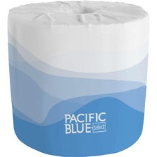 Pacific Blue Select Bathroom Tissue, Septic Safe, 2-ply, White, 550 Sheets/roll, 80 Rolls/carton
