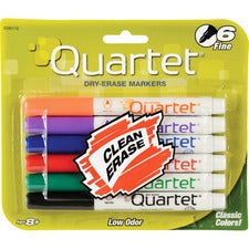 Quartet Classic Dry-Erase Markers - Fine Marker Point - Assorted - 6 / Set