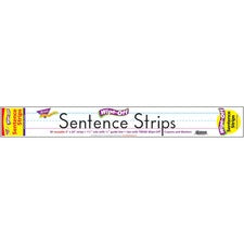 Wipe-off Sentence Strips, 24 X 3, White, 30/pack