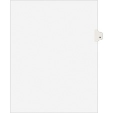 Avery&reg; Individual Legal Exhibit Dividers - Avery Style - 25 x Divider(s) - Printed Tab(s) - Character - H - 1 Tab(s)/Set - 8.5" Divider Width x 11" Divider Length - Letter - White Paper Divider - White Tab(s) - 25 / Pack