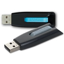 128GB Store 'n' Go&reg; V3 USB 3.2 Gen 1 Flash Drive - 2pk - Blue, Gray - 128GB - 2pk - Blue, Gray