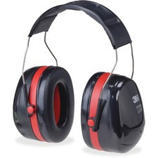 Peltor Optime 105 High Performance Ear Muffs H10a, 30 Db Nrr, Black/red
