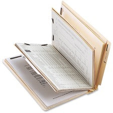 Business Source Letter Recycled Classification Folder - 8 1/2" x 11" - 2" Fastener Capacity - End Tab Location - 2 Divider(s) - 10% Recycled - 10 / Box