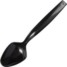 Plastic Spoons, 9 Inches, Black, 144/case