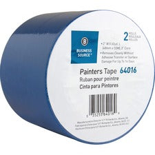 Business Source Multisurface Painter's Tape - 60 yd Length x 2" Width - 5.5 mil Thickness - 2 / Pack - Blue