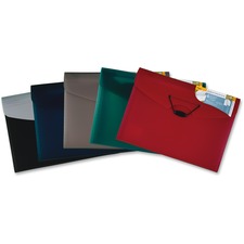 MeadWestvaco Poly Expanding File - 9 1/4" x 13" - 6 Pocket(s) - Poly - Assorted - 1 Each