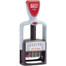 Model S 360 Two-color Message Dater, 1.75 X 1, "received", Self-inking, Blue/red