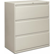 HON Brigade 800 H883 Lateral File - 36" x 18" x 40.9" - 3 Drawer(s) - Finish: Light Gray