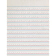 Zaner-Bloser Dotted Midline Newsprint Paper - Letter - 500 Sheets - 0.50" Ruled - Letter - 8" x 10 1/2" - White Paper - 500 / Ream