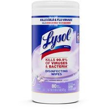 Lysol Early Morning Breeze Disinfecting Wipes - Wipe - Early Morning Breeze Scent - 80 / Canister - 1 Each - White