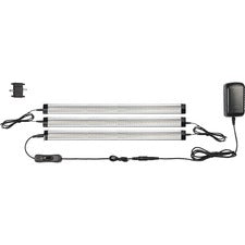 Lorell LED Task Lighting Starter Kit - 1" Height - 2" Width - LED Bulb - 1350 lm Lumens - Silver, Black - for Furniture