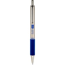 Zebra STEEL 4 Series G-402 Retractable Gel Pen - Fine Pen Point - 0.5 mm Pen Point Size - Retractable - Black Gel-based Ink - Stainless Steel Barrel - 1 Each