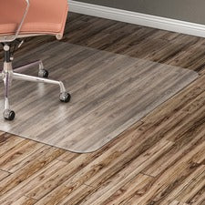 Lorell Hard Floor 60" Rectangular Chairmat - Hard Floor, Wood Floor, Vinyl Floor, Tile Floor - 60" Length x 46" Width x 95 mil Thickness - Rectangle - Vinyl - Clear