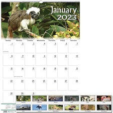 House of Doolittle Earthscapes Wildlife Monthly Wall Calendar - Julian Dates - Monthly - 1 Year - January 2023 - December 2023 - 1 Month Single Page Layout - 12" x 16 1/2" Sheet Size - 1.63" x 2" Block - Wire Bound - 1 Each