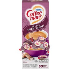 Liquid Coffee Creamer, Italian Sweet Creme, 0.38 Oz Mini Cups, 50/box