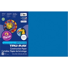 Tru-ray Construction Paper, 76 Lb Text Weight, 12 X 18, Blue, 50/pack