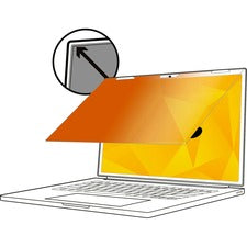 3M Gold Privacy Filter Gold, Glossy - For 16" Widescreen LCD Notebook - 16:10 - Scratch Resistant, Dust Resistant