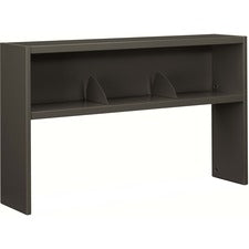 38000 Series Stack On Open Shelf Hutch, 60w X 13.5d X 34.75h, Charcoal