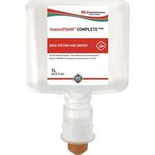 Instantfoam Complete Pure Alcohol Hand Sanitizer, 1 L Refill, Fragrance-free, 3/carton