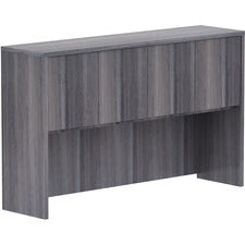 Lorell Weathered Charcoal Laminate Desking - 60" x 15" x 36" - 4 Door(s) - Finish: Weathered Charcoal Laminate