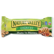 NATURE VALLEY Oats/Honey Granola Bar - Crunch, Honey Touched Oat - 1.50 oz - 18 / Box