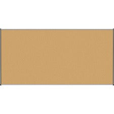Lorell Satin-Finish Bulletin Board - 96" Height x 48" Width - Natural Cork Surface - Durable, Self-healing - Silver Anodized Aluminum Frame - 1 Each
