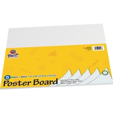 UCreate Poster Board Package - Poster, Sign, Art, Office Project, Home Project, Chart - 11"Width x 14"Length - 5 / Pack - White