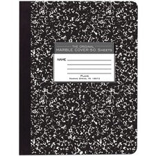 Roaring Spring Unruled Hard Cover Composition Book - 50 Sheets - 100 Pages - Plain - Sewn/Tapebound - 15 lb Basis Weight - 56 g/m&#178; Grammage - 9 3/4" x 7 1/2" - 0.25" x 7.5" x 9.8" - White Paper - 1 Each