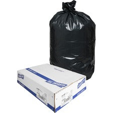 Genuine Joe Heavy-Duty Trash Can Liners - Medium Size - 33 gal Capacity - 33" Width x 40" Length - 1.50 mil (38 Micron) Thickness - Low Density - Black - 100/Carton