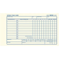 Weekly Employee Time Cards, One Side, 4.25 X 7, 100/pad