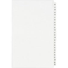 Avery&reg; Standard Collated Legal Exhibit Divider Sets - Avery Style - 25 x Divider(s) - Printed Tab(s) - Digit - 26-50 - 25 Tab(s)/Set - 8.5" Divider Width x 14" Divider Length - Legal - White Paper Divider - Clear Paper Tab(s) - 25 / Set