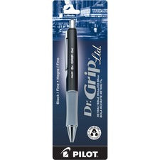 Pilot Dr. Grip Retractable Gel Rollerball Pens - Fine Pen Point - 0.7 mm Pen Point Size - Refillable - Retractable - Black Gel-based Ink - Charcoal Gray Barrel - 1 Each