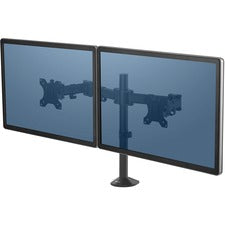 Fellowes Reflex Dual Monitor Arm - 2 Display(s) Supported - 30" Screen Support - 48 lb Load Capacity