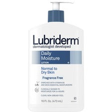 Lubriderm Daily Moisture Lotion - Lotion - 16 fl oz - For Dry, Normal Skin - Applicable on Body - Moisturising, Non-greasy, Fragrance-free - 1 Each