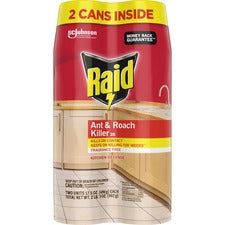 Raid Ant/Roach Killer - Fragrance-Free - Spray - Kills Ants, Cockroaches, Spider - 17.50 fl oz - Clear - 2 / Pack