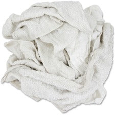 Woven Terry Rags, White, 15 X 17, 25 Lb/carton