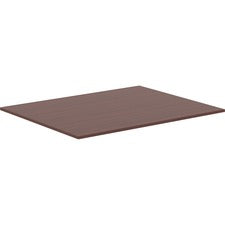 Lorell Revelance Conference Rectangular Tabletop - 59.9" x 47.3" x 1" x 1" - Material: Laminate - Finish: Mahogany