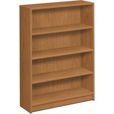 HON 1870 Series Bookcase 36"W - 48.4" Height x 36" Width x 11.5" Depth - Floor - Durable, Sturdy, Square Corner, Abrasion Resistant, Adjustable, Stain Resistant, Spill Resistant, Scratch Resistant, Leveling Glide - Harvest - Hardboard