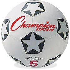 Rubber Sports Ball, For Soccer, No. 5 Size, White/black