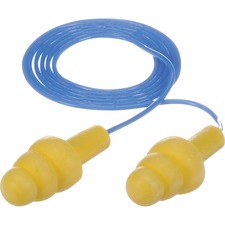 E-a-r Ultrafit Earplugs, Corded, Premolded, Yellow, 100 Pairs