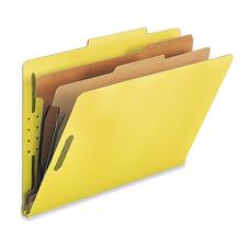 Nature Saver Legal Recycled Classification Folder - 8 1/2" x 14" - 2" Fastener Capacity for Folder - 2 Divider(s) - Yellow - 100% Recycled - 10 / Box