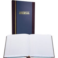Wilson Jones S300 Record Ruled Account Journal - 500 Sheet(s) - 7.25" x 11.75" Sheet Size - Blue - White Sheet(s) - Blue Cover - 1 Each