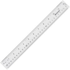 Clear Flexible Acrylic Ruler, Standard/metric, 12" Long, Clear