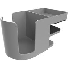 Standing Desk Cup Holder Organizer, Two Sections, 3.94 X 7.04 X 3.54, Gray