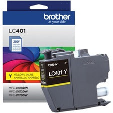 Brother LC401YS Original Standard Yield Inkjet Ink Cartridge - Single Pack - Yellow - 1 Pack - 200 Pages