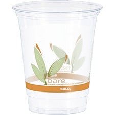 Solo Bare Eco-Forward RPET Clear Cold Cups - 12 fl oz - 20 / Carton - Clear - Polyethylene Terephthalate (PET) - Beverage, Cold Drink, Smoothie, Coffee - Recycled