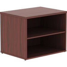 Lorell Relevance Series Mahogany Laminate Office Furniture Credenza - 29.5" x 22" x 23.1" - 2 Shelve(s) - Finish: Mahogany, Laminate