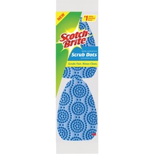 Scotch-Brite Scrub Dots Dishwand Refill - 3.5" Width x 4.4" Length - 2/Pack - Cellulose, MicroFiber - Light Blue, Dark Blue