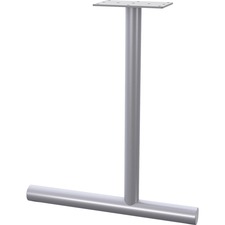 Lorell Training Table C-Leg Table Base - Metallic Silver C-leg Base